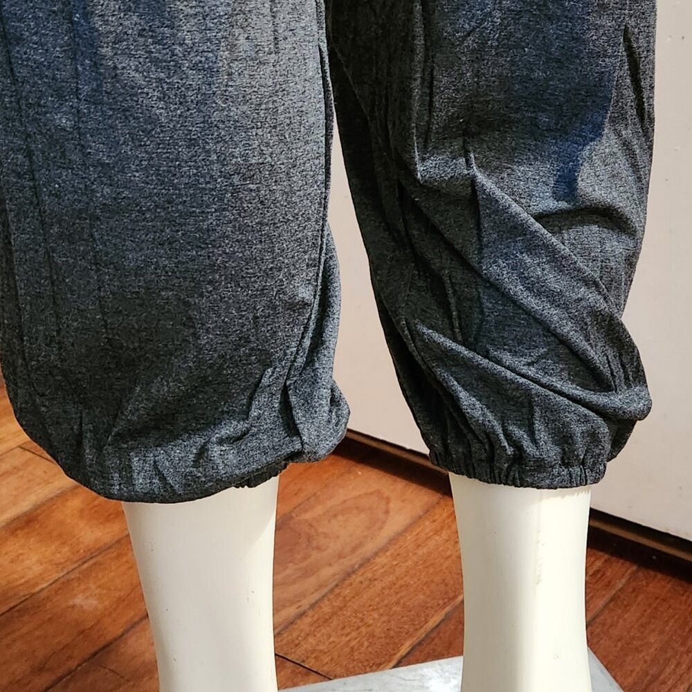 Fit Glam Fitness Pants Full Side Slits Sz S Scrunch Cuffs Exercise Women’s Grey - Picture 4 of 14